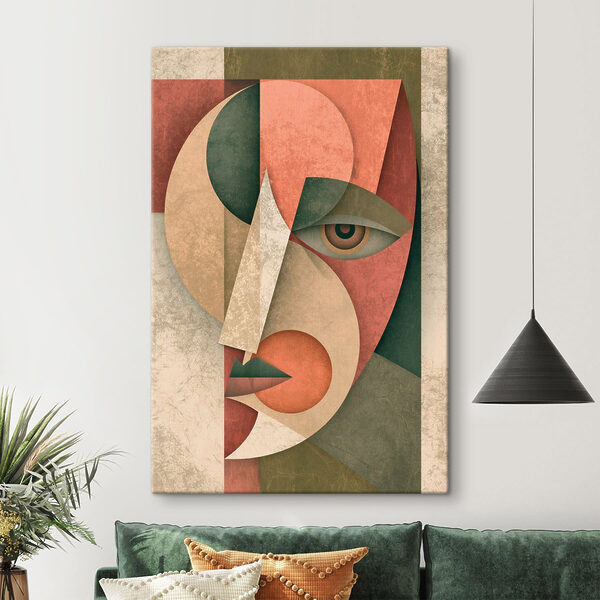 Face with a circle and a red and green circle Face with a circle and a red and green circle