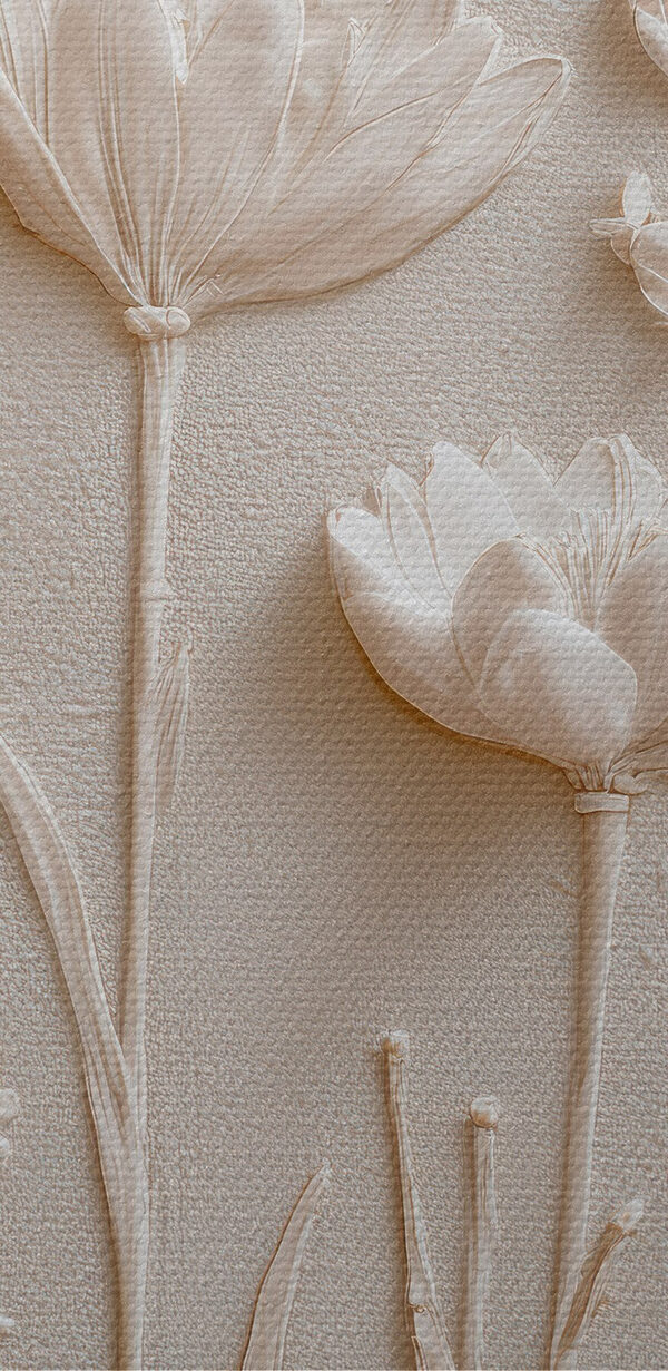 White flower and plant art