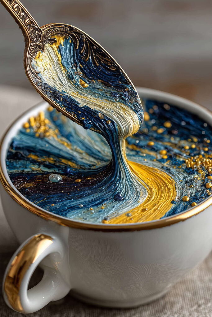Spoon in a cup of liquid