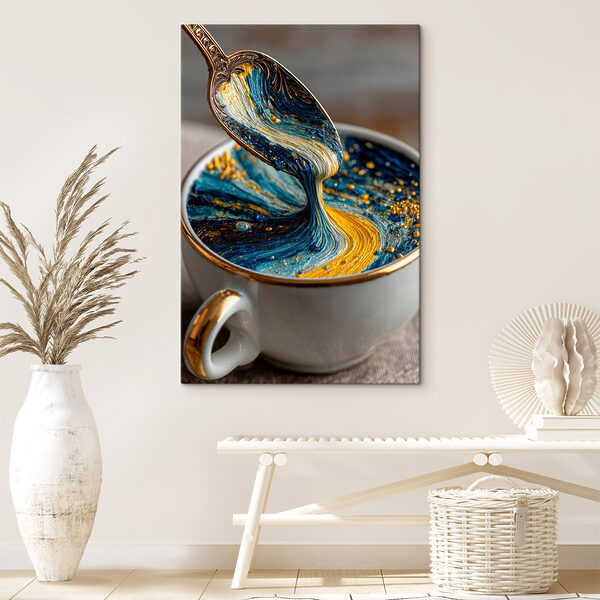 Spoon in a cup of liquid