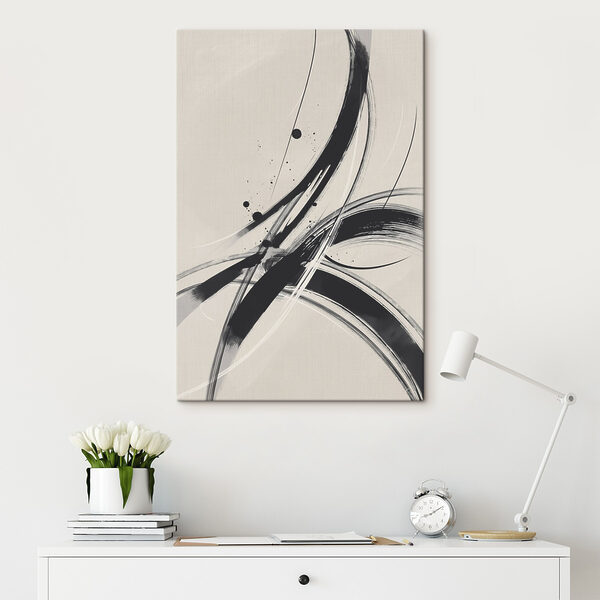 Black and white image of a swirly design