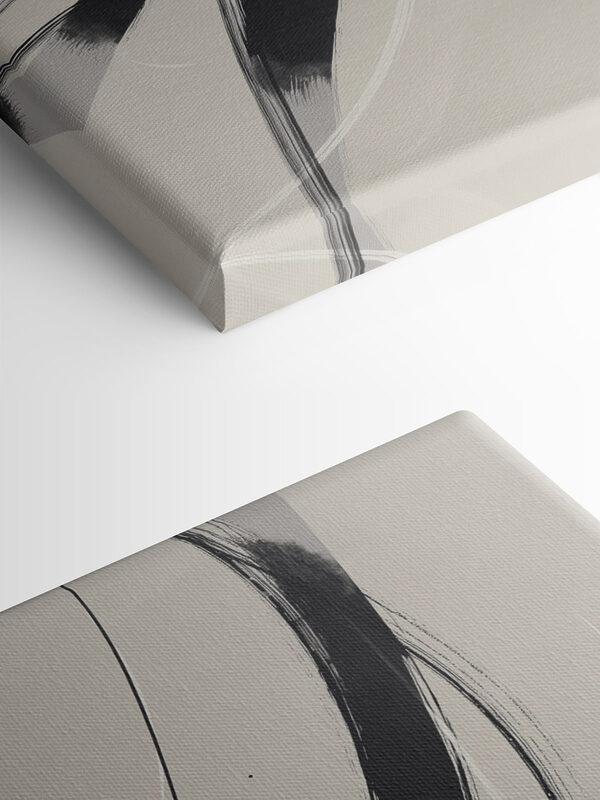 Black and white image of a swirly design
