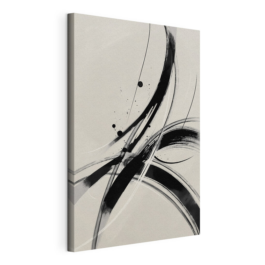 Black and white image of a swirly design