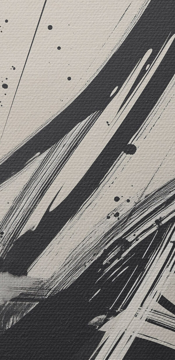 Black and white image of a swirly design