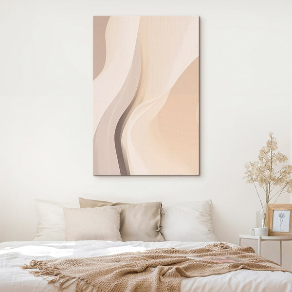 White and tan wavy lines