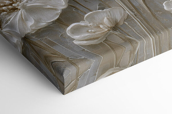 Delicate blooms on textured surface