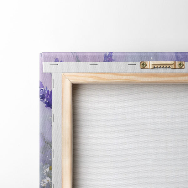 Painting of flowers in a purple background Painting of flowers in a purple background