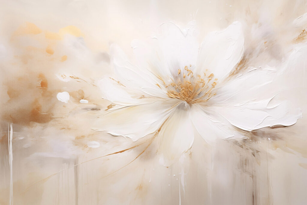 Painting of a white flower