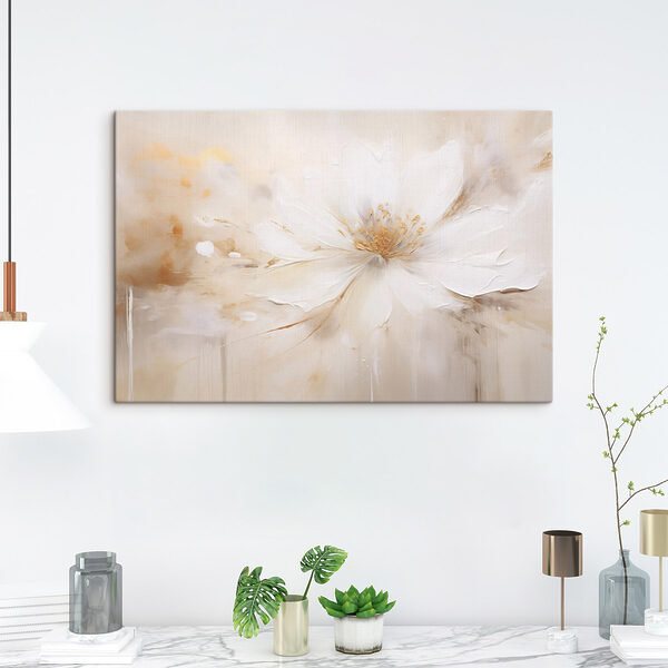 Painting of a white flower
