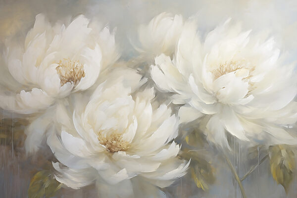 Painting of white flowers