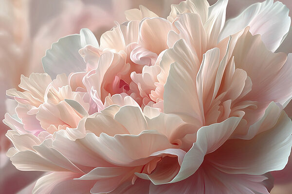 Soft petals in gentle pastel hues