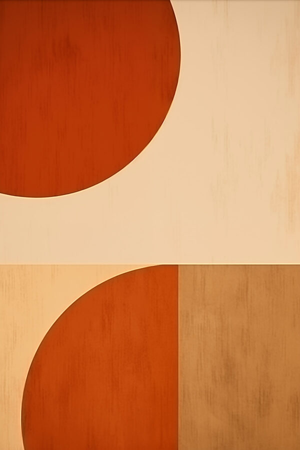 Simple shapes in warm tones
