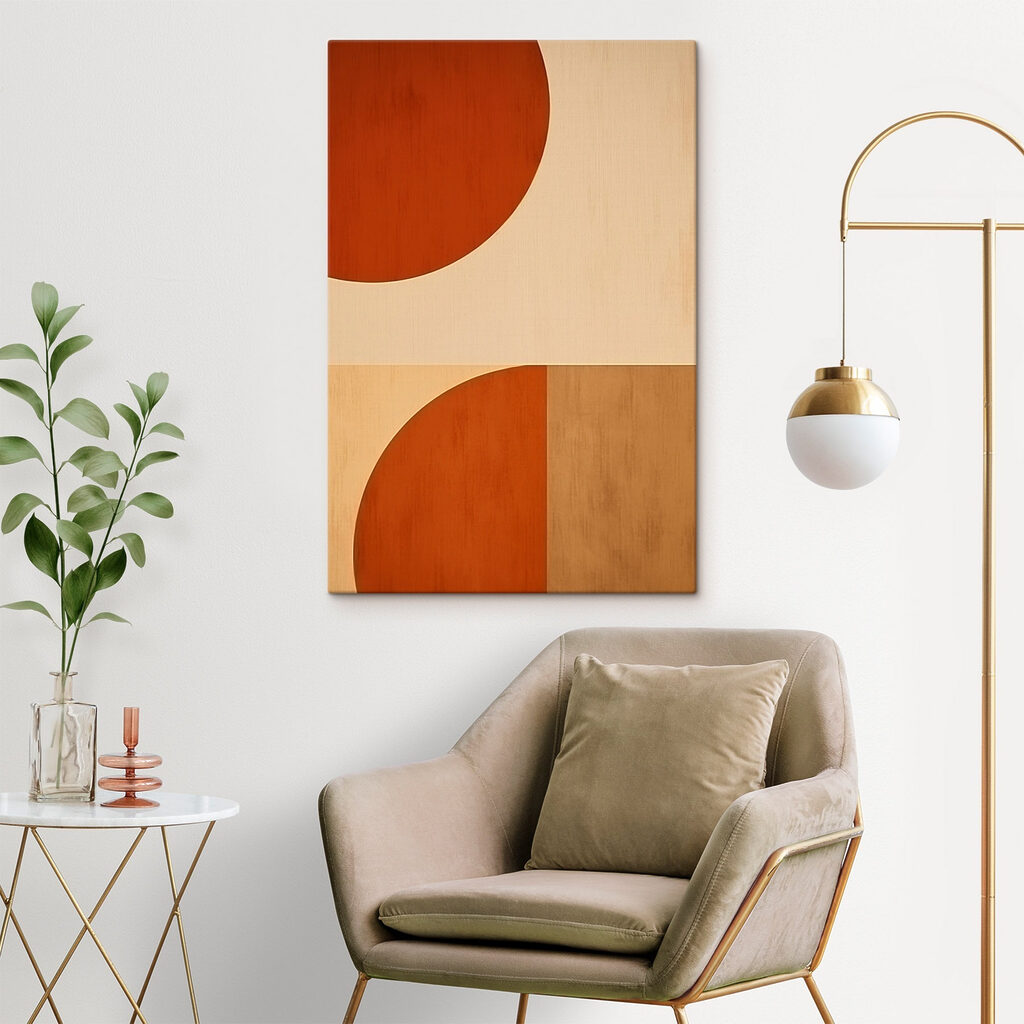 Simple shapes in warm tones