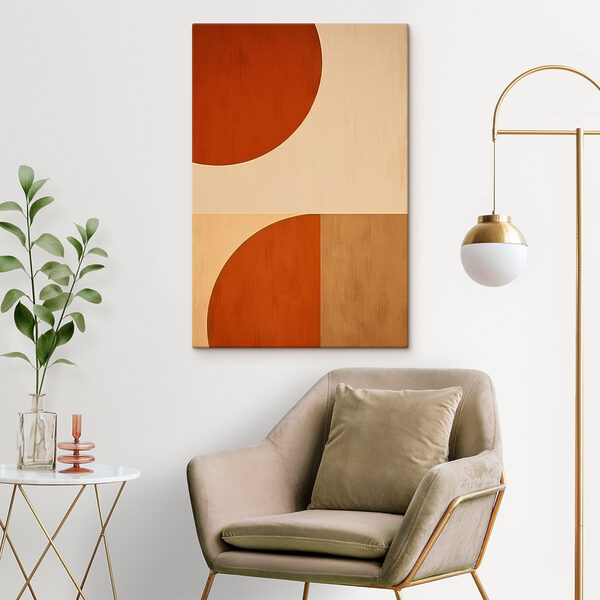 Simple shapes in warm tones