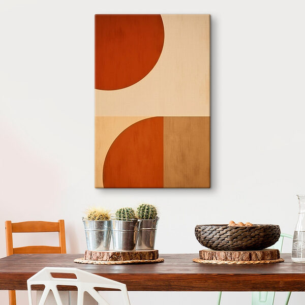 Simple shapes in warm tones