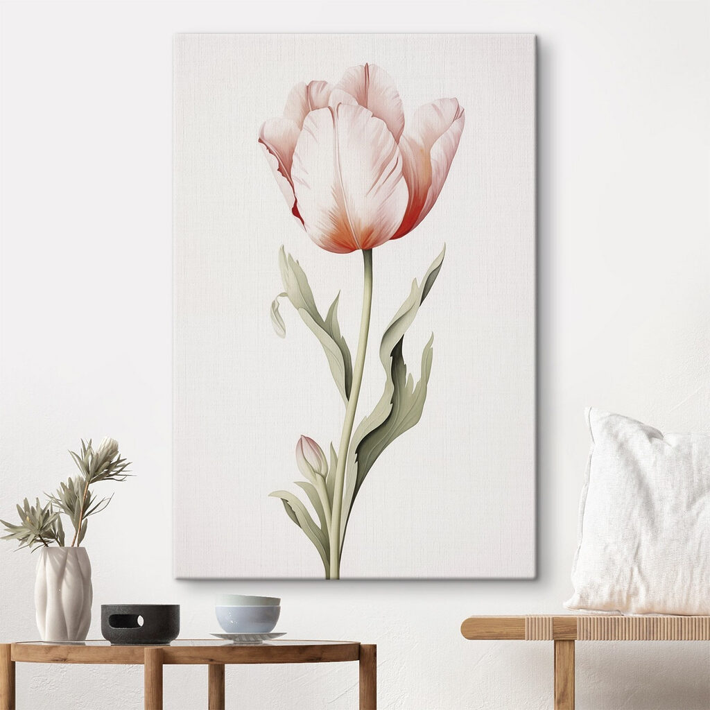 Delicate tulip in soft hues