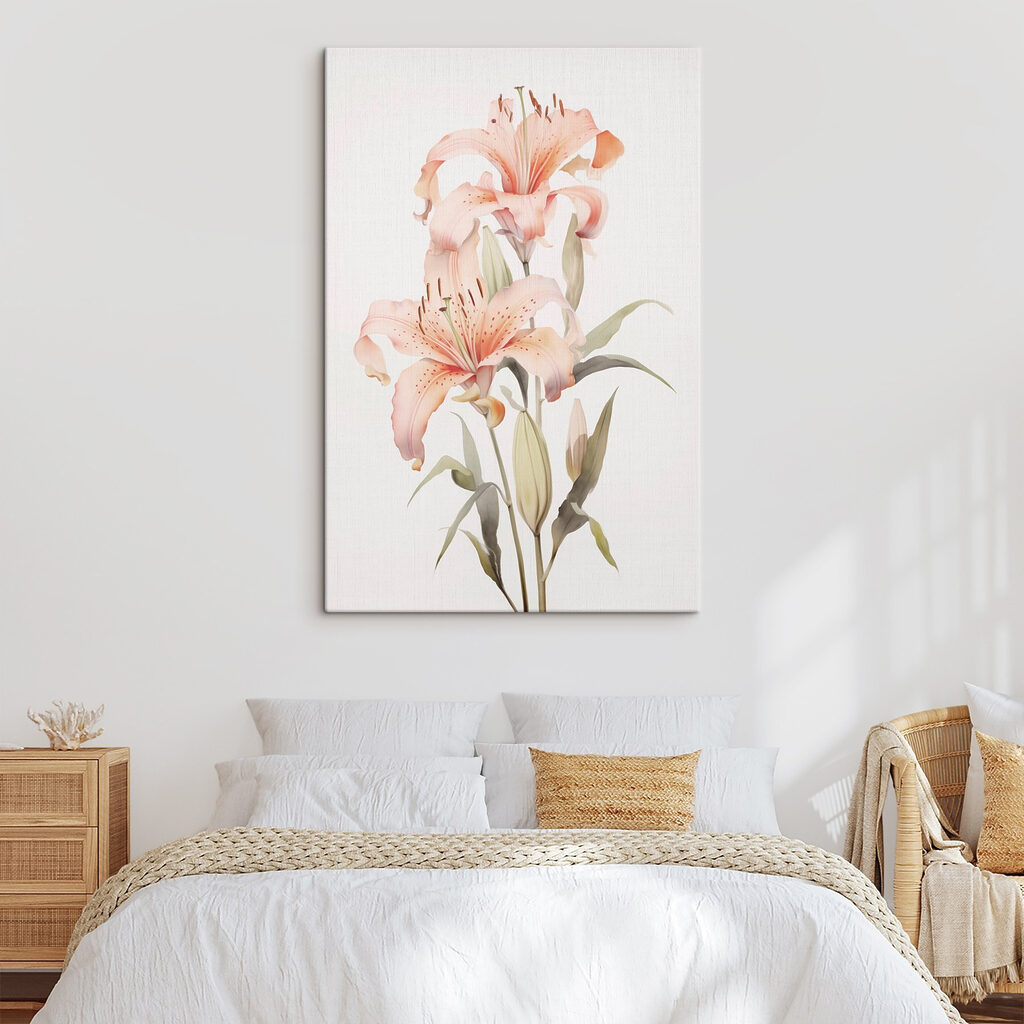 Painting of pink flowers