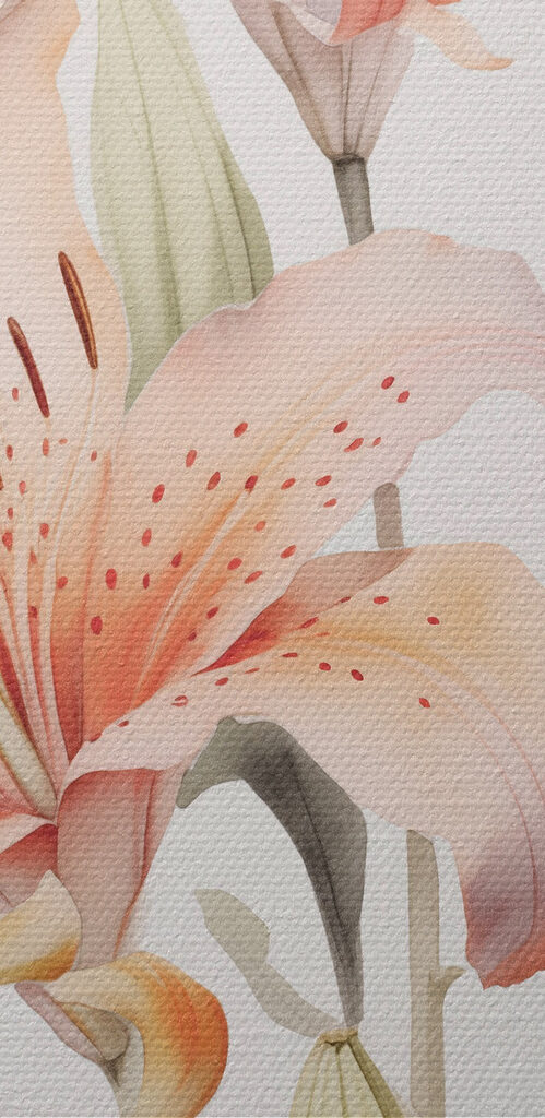 Painting of pink flowers