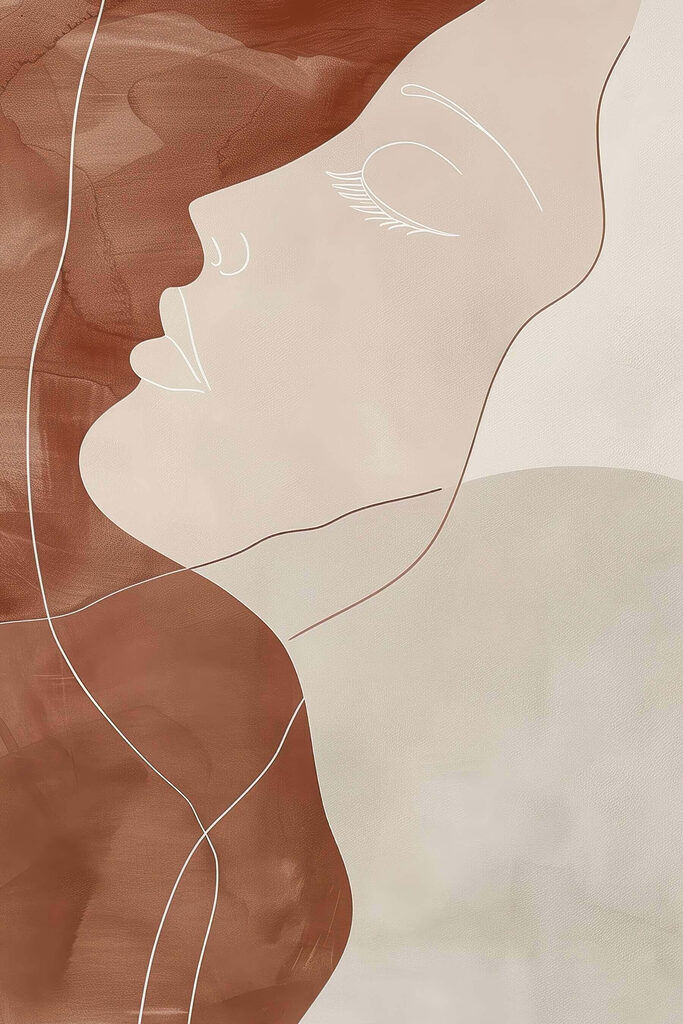 Drawing of a woman's face