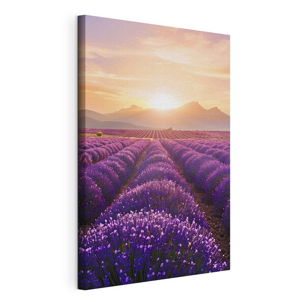 Obraz Pole lawendy z górami w tle (SKU: s45663) Obraz Obraz Pole lawendy z górami w tle (SKU: s45663)