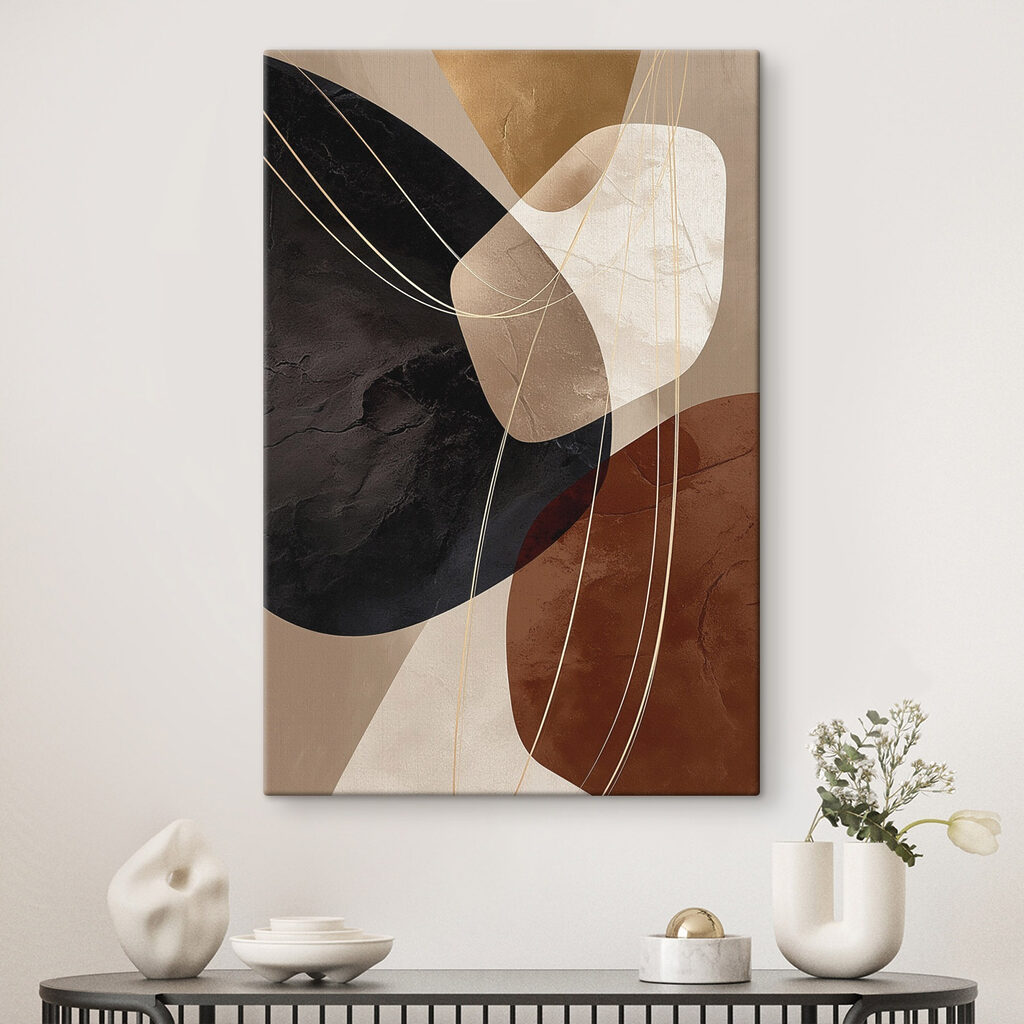 Abstract forms in warm colors