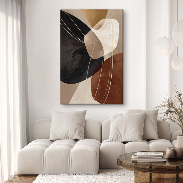 Abstract forms in warm colors