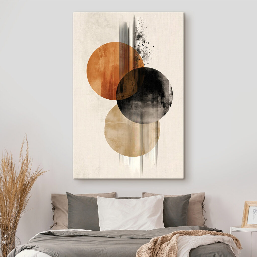 Group of circles with lines and stripes