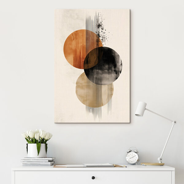 Group of circles with lines and stripes