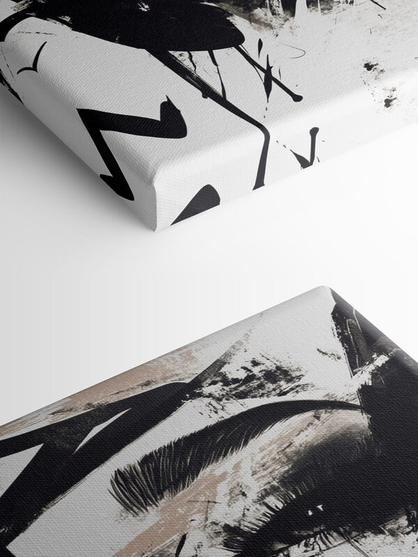 Woman's face with black paint Woman's face with black paint