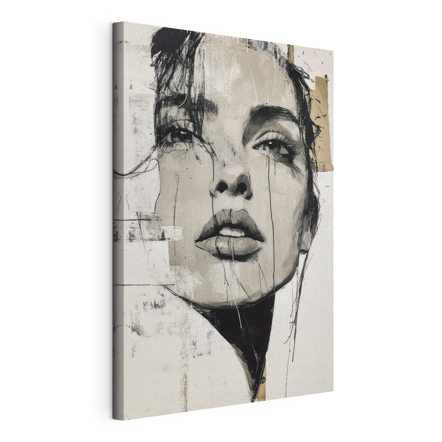 Painting of a woman's face Painting of a woman's face