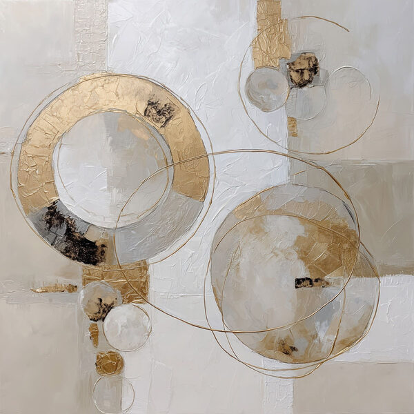 Painting of circles and lines