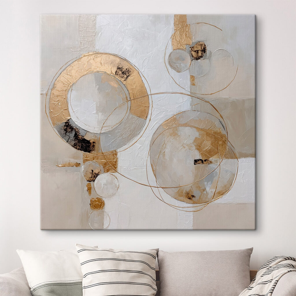 Painting of circles and lines