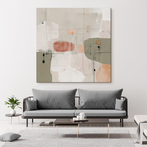 Painting of different colored shapes