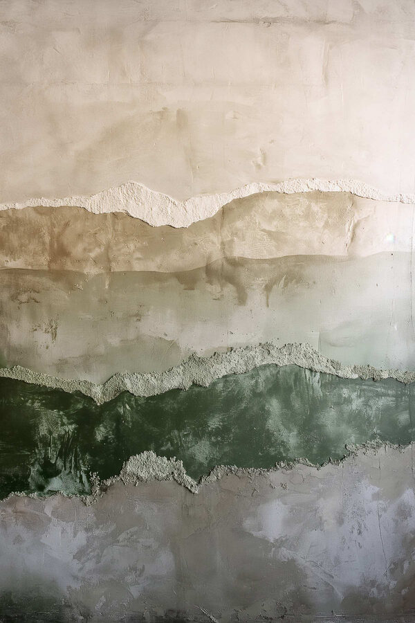 Wall with a few layers of cement