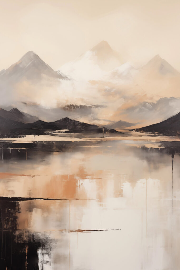 Painting of mountains and water Painting of mountains and water