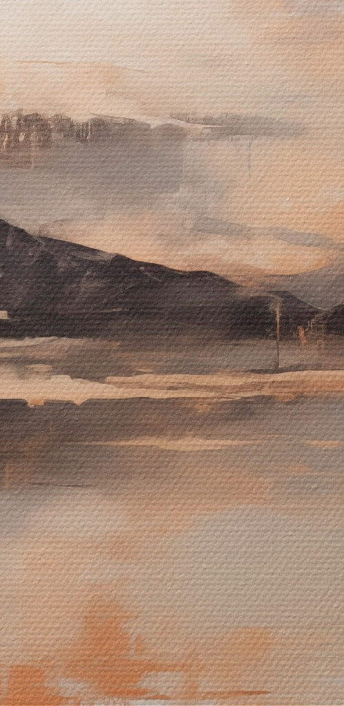 Painting of mountains and water Painting of mountains and water