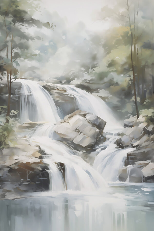 Waterfall in a forest Waterfall in a forest