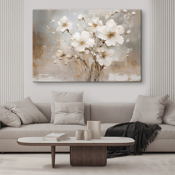 Painting of white flowers