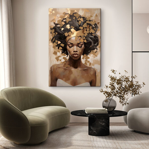 Soft beauty amidst abstract shapes Soft beauty amidst abstract shapes