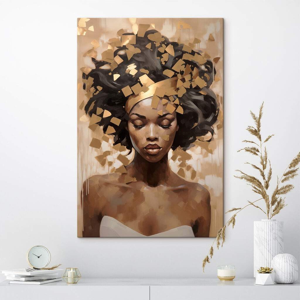 Soft beauty amidst abstract shapes Soft beauty amidst abstract shapes