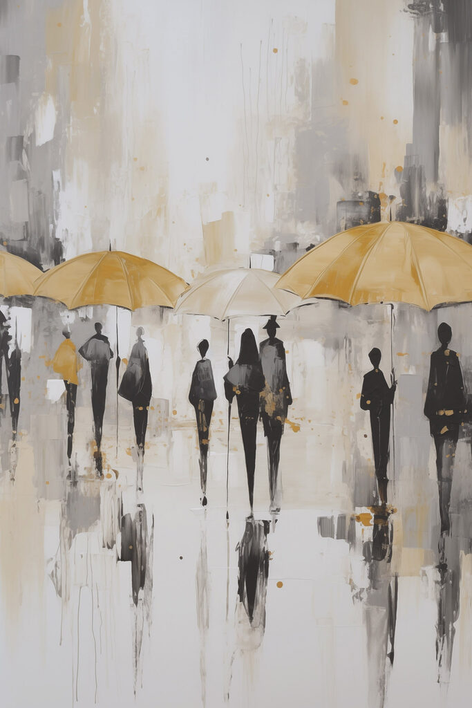 Group of people holding umbrellas