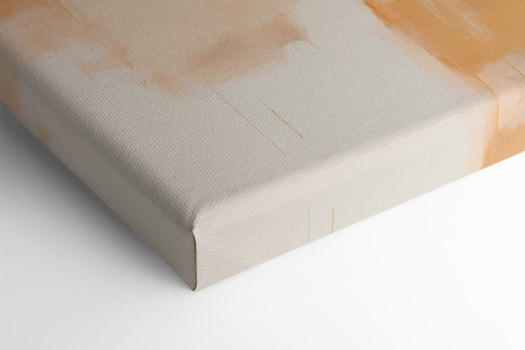 Painting of a white wall with brown squares Painting of a white wall with brown squares
