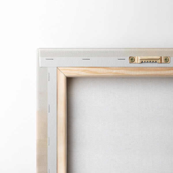 Painting of a white wall with brown squares Painting of a white wall with brown squares
