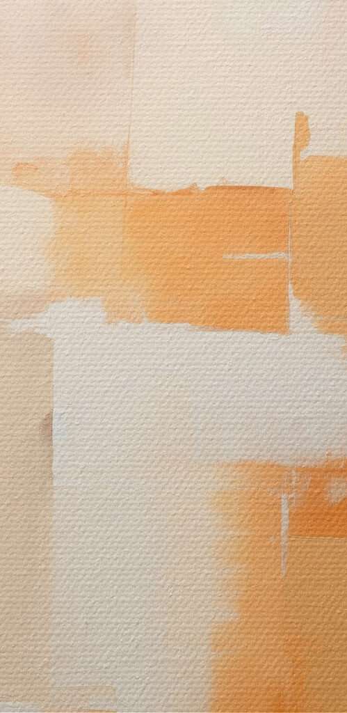 Painting of a white wall with brown squares Painting of a white wall with brown squares