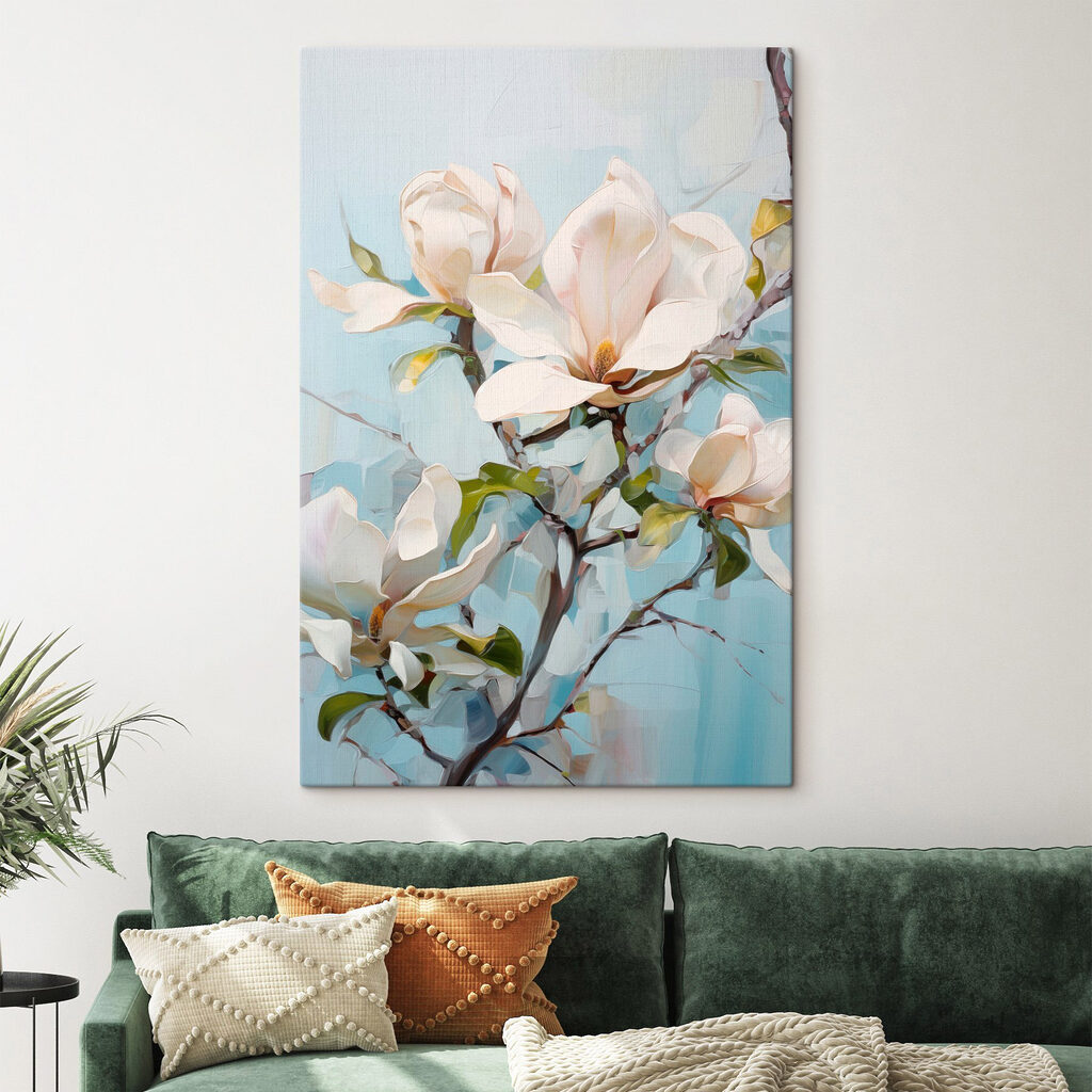Painting of a white flower Painting of a white flower