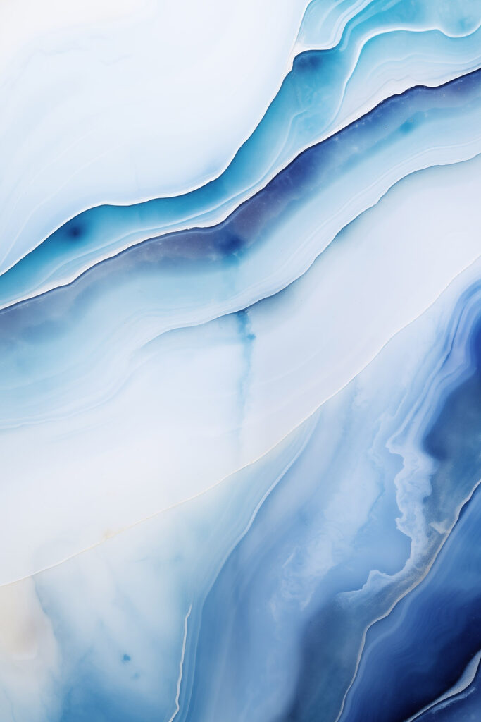 Flowing waves in calm blue tones