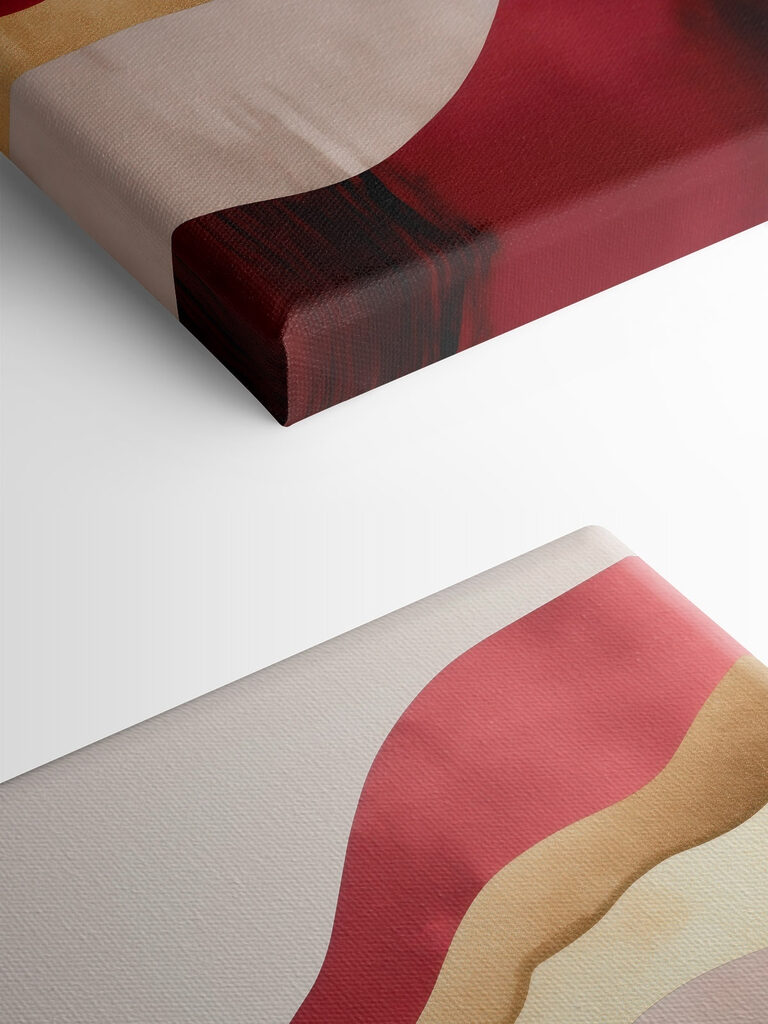 Red and white wavy pattern