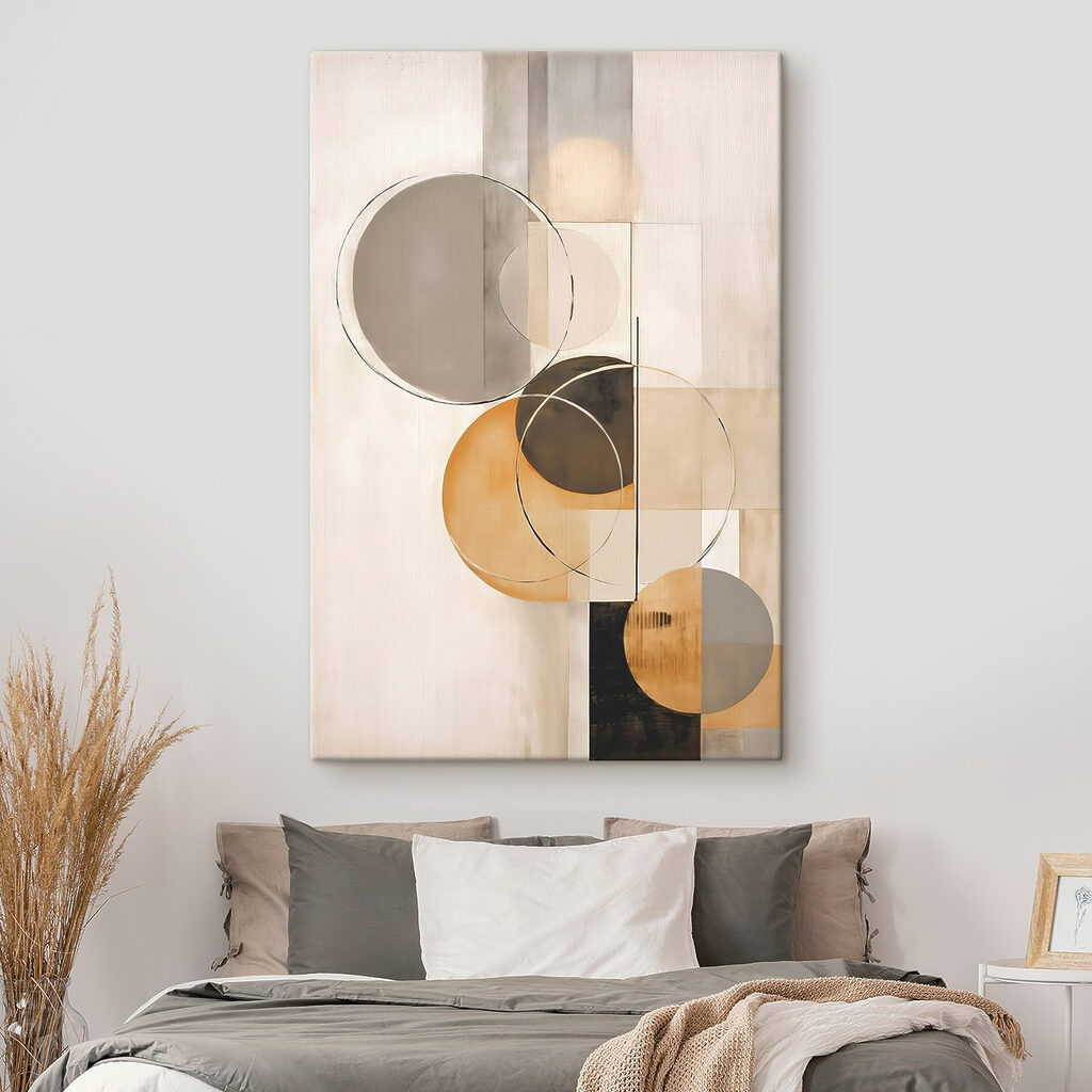 Art piece of art with circles and squares
