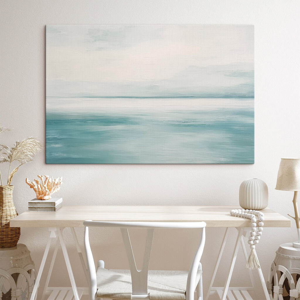Calm ocean with a cloudy sky Calm ocean with a cloudy sky