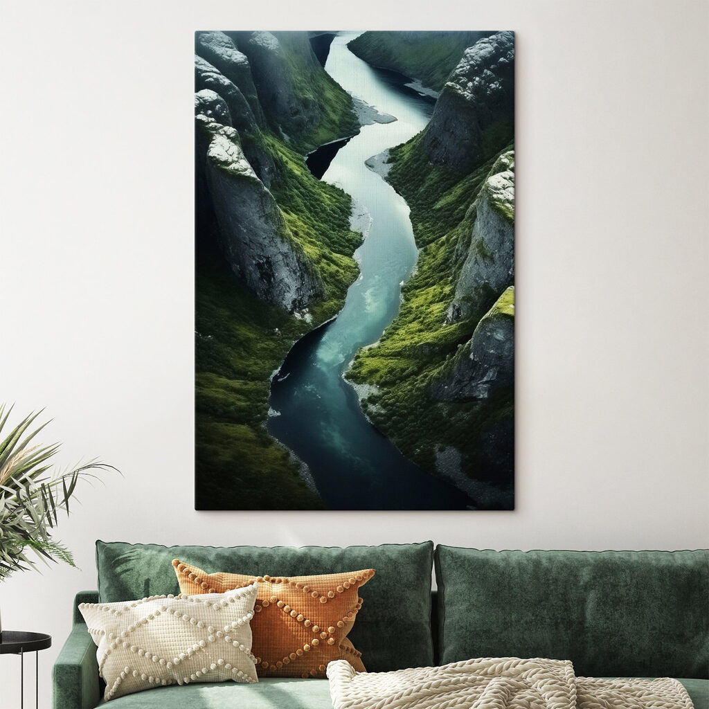 River running through a valley River running through a valley